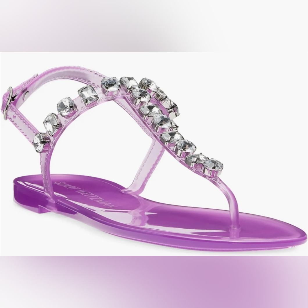 Stuart Weitzmanembellished Slingback Sandals.